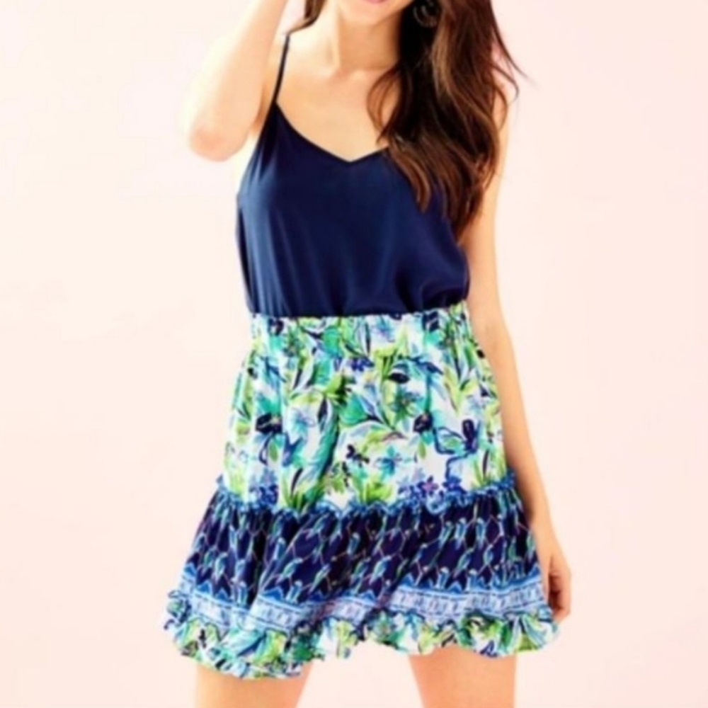 Lilly Pullitzer Raya Printed Mini Skirt in Multi Petal Size XS